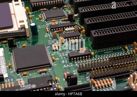 The part of the motherboard Computer part. Stock Photo