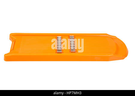 Grater for vegetables on white. Studio Photo Stock Photo