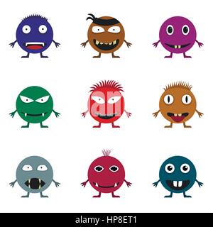 Cute monster set Stock Vector