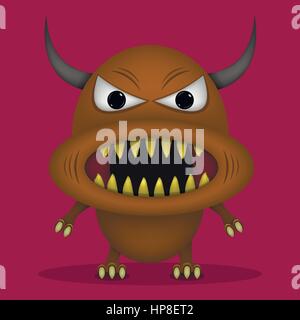 Angry horror monster Stock Vector