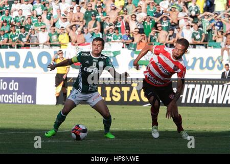 Araraquara, Brazil. 19th Feb, 2017. Dudú during match between Linense and Palmeiras, valid for the 4th round of the Paulista championship 2017, held at the Arena Fonte Luminosa in Araraquara/SP. Credit: João Moura/FotoArena/Alamy Live News Stock Photo