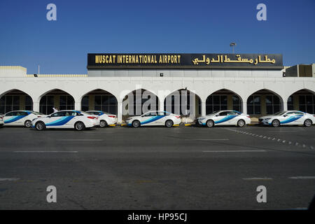 View of the Muscat International Airport (MCT), formerly Seeb International Airport. It is the main airport in Oman and the hub for Oman Air. Stock Photo