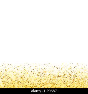 Vector gold glitter wave abstract background, golden sparkles on white background, vip design template Stock Vector
