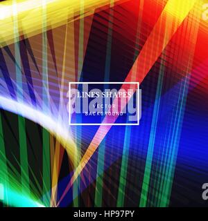 Modern technology striped abstract background vector. Colorful stripes waves lines for presentation, banner, brochure, poster, website, and flyer desi Stock Vector