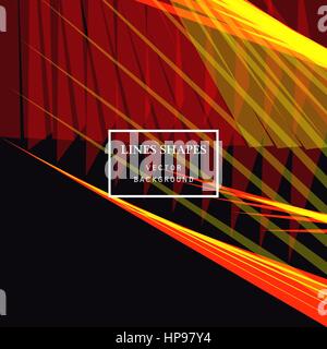 Modern technology striped abstract background vector. Black red stripes waves lines for presentation, banner, brochure, poster, website, and flyer des Stock Vector