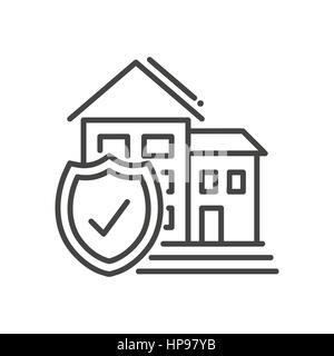 Insurance - vector modern line design illustrative icon Stock Vector