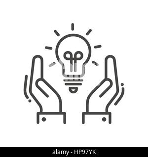 New Idea or Concept - vector modern line design icon Stock Vector