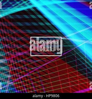 Modern technology striped abstract background vector. Colorful stripes waves lines for presentation, banner, brochure, poster, website, and flyer desi Stock Vector