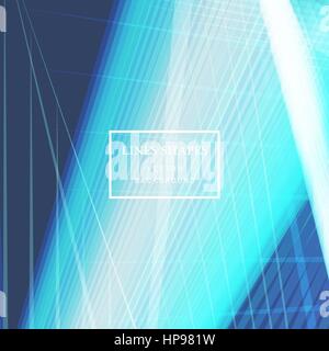 Modern technology striped abstract background vector. Bluel pastel stripes waves lines for presentation, banner, brochure, poster, website, and flyer  Stock Vector