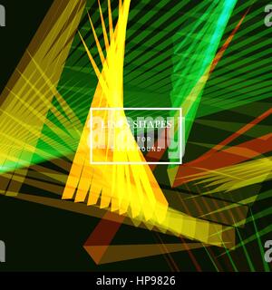 Modern technology striped abstract background vector. Green yellow stripes waves lines for presentation, banner, brochure, poster, website, and flyer  Stock Vector