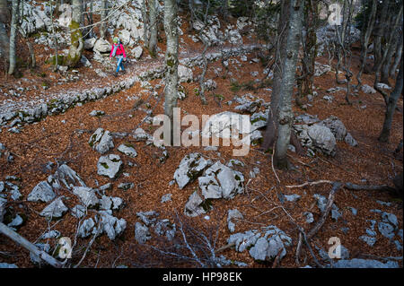 Hiking in the Northern Velebit National Park, Croatia Stock Photo