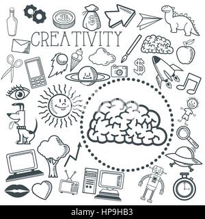 Doodle concept with icon design, vector illustration 10 eps graphic. Stock Vector