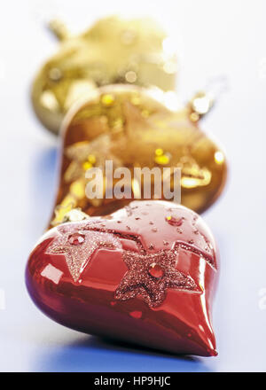 Christbaumschmuck in Herzenform Stock Photo