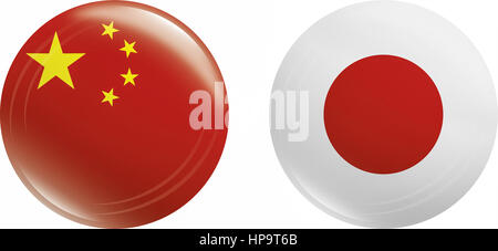 Buttons, China & Japan Stock Photo