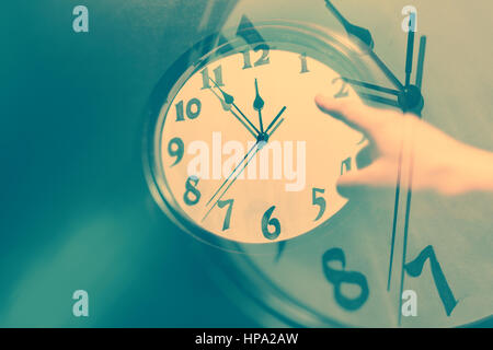 wall clock face , concept of time control