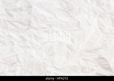 Texture of crumpled paper. Crumpled paper patterns. White crumpled paper list background. Stock Photo