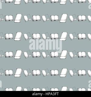 Seamless pattern with books Stock Vector