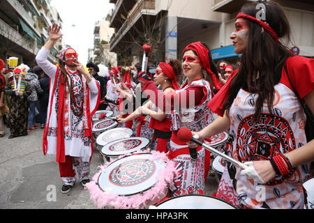 Athens, Greece. 19th Feb, 2017. Carnival is a Western Christian festive season that occurs before the liturgical season of Lent. The main events typically occur during February or early March, during the period historically known as Shrovetide. Credit: George Vitsaras/Pacific Press/Alamy Live News Stock Photo
