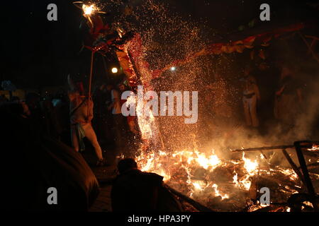 Athens, Greece. 19th Feb, 2017. Carnival is a Western Christian festive season that occurs before the liturgical season of Lent. The main events typically occur during February or early March, during the period historically known as Shrovetide. Credit: George Vitsaras/Pacific Press/Alamy Live News Stock Photo