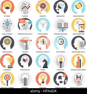Management skills icon vector logo set collection for web app ui Stock ...