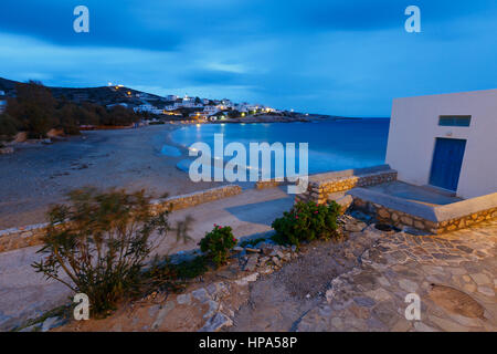 Greece, Cyclades, Lesser Cyclades, Donoussa Island, church and Stavros ...