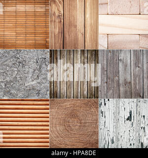 Big size collection of various wood textures Stock Photo