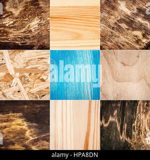 Big size collection of various wood textures Stock Photo