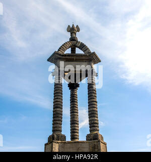Monument built in memory of the Vercingétorix, Gergovie, Département Puy de Dôme, Auvergne, France Stock Photo