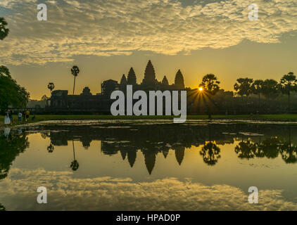 Sunrise, Angkor Wat, Cambodia Stock Photo