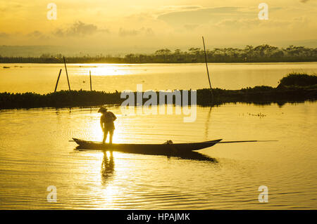 Rawa Pening Lake Semarang Central Java Indonesia Stock Photo