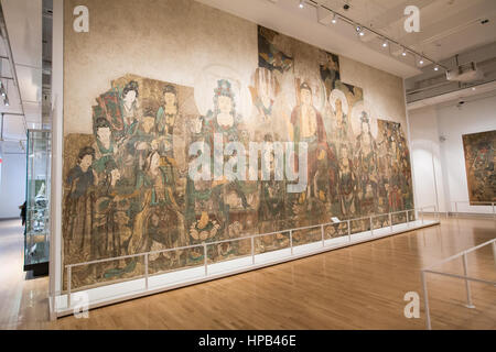 Asian sculptures and artifacts inside Toronto Royal Ontario Museum Stock Photo