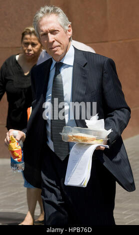 Attorney Lawrence Nagler, a witness in the Anthony Pellicano trial, leaves Federal Court in Los Angeles, CA on Thursday, April 10, 2008. Nagler was a lawyer for actor Sylvester Stallone. Photo by Francis Specker Stock Photo
