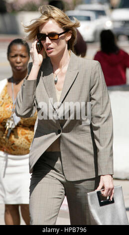 Erin Finn, a witness in the Anthony Pellicano trial, leaves Federal Court in Los Angeles, CA on Tuesday,  March 25, 2008.  Francis Specker Stock Photo