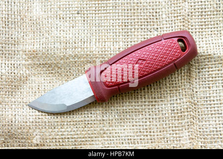 Little tourist knife. Knife for tourists and hunters. Stock Photo