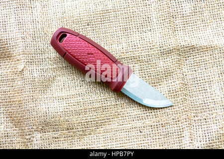 Little tourist knife. Knife for tourists and hunters. Stock Photo