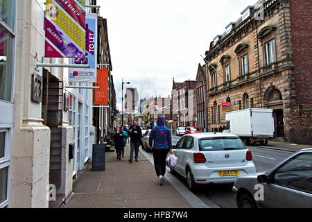 A view of Hope St Liverpool, with Liverpool Cathedral in the distance. Stock Photo