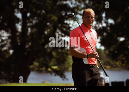 Lee Sharpe charity golf day at Mere Golf and Country Club.  Clayton Blackmore. Picture: Chris Bull Stock Photo