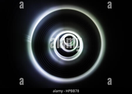 Sound waves in the visible gray color in the dark Stock Photo - Alamy
