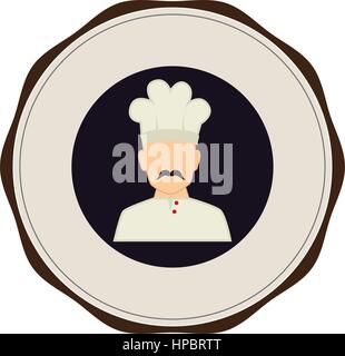 chef avatar isolated icon Stock Vector