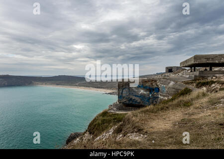 Bunker Systems near Crozon, Brittany, France Stock Photo - Alamy