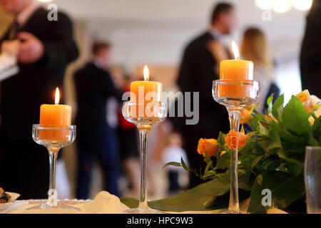 Dancing couples during party or wedding celebration Stock Photo