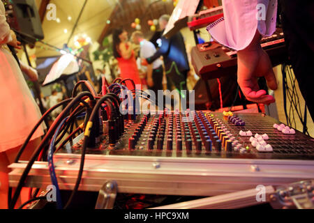 Dancing couples during party or wedding celebration Stock Photo