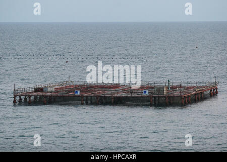 fishing platform in the middle of the sea in indonesia 12214626 Stock Photo  at Vecteezy