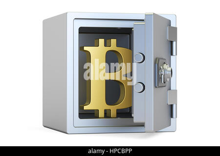 Bitcoin Symbol Vault Isolated Stock Photo - Alamy