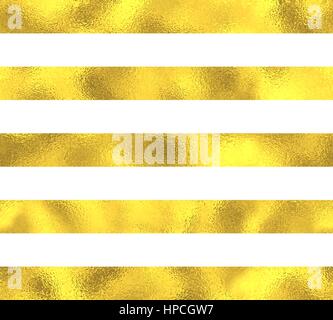 Gold glittering foil seamless pattern background with lines Stock Vector
