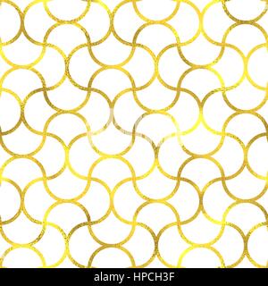 Gold vintage foil japanese seamless pattern background Stock Vector