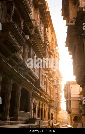 Nathmalji ki Haveli at Jaisalmer, India. Architectural detail Stock Photo