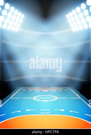 Background for posters night multisport stadium Stock Vector