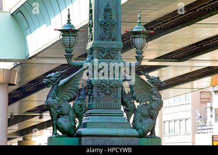 Metropolitan Expressway Runs Above Nihonbashi Bridge in Chuo Tokyo Japan Stock Photo