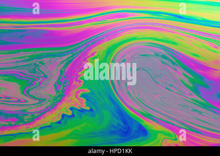 Psychedelic multicolored soap bubble abstract background Stock Photo